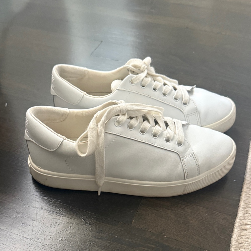 Sam Edelman, white leather sneakers